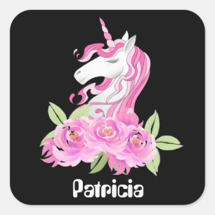 Cute Fantasy unicorn voegt sticker toe