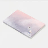 Cute Fantasy Waterverf Mouse Dandelion Flying Post-it® Notes (Schuin)