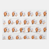 Cute Fantôme avec Citrouille Design Serviette de c (Horizontal)