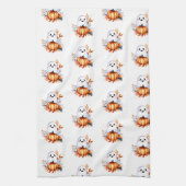 Cute Fantôme avec Citrouille Design Serviette de c (Vertical)