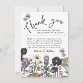 Cute Fantôme Floral Halloween Baby shower Merci (Devant)