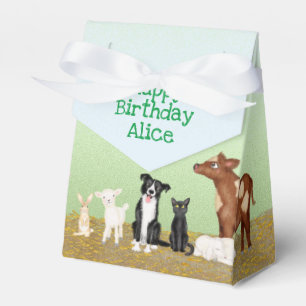 Cute farm animals verjaarparty tent gunstige box bedankdoosjes
