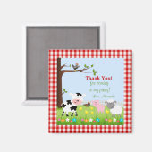 Cute Farm Animaux Anniversaire Fête Magnet (Recto/Verso)
