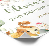 Cute Farm Animaux Verdure Anniversaire Affiche de  (Coin)