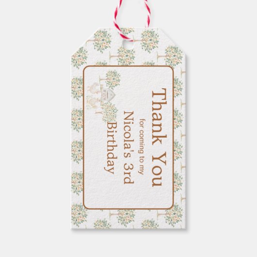 Cute Farm Barn Birthday Cadeaulabel (Voorkant)