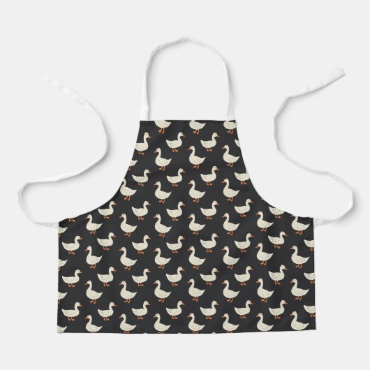 Cute Farmhouse Style Ducks Pattern Apron Schort (Voorkant)