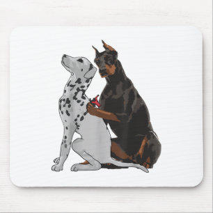 Cute Fashionable Doberman Tattooing Dalmatian Dog Muismat