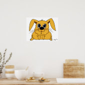 Cute Fat Bunny Poster (Keuken)