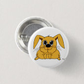 Cute Fat Bunny Round Button (Voorkant /achterkant)