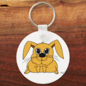 Cute Fat Bunny Sleutelhanger (Voorkant)