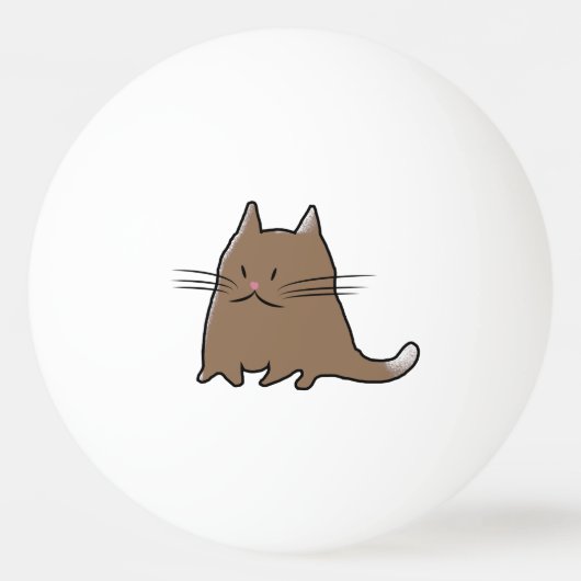 Cute Fat Cat Pingpongballen (Voorkant)