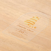 Cute Fat Orange Cat Baby Shower Acrylic Invitation (Poser)