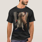 Cute Fat Rat Being Grabbed Meme T-shirt (Voorkant)