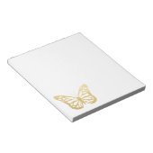 Cute Faux Gold Foil Butterfly Notitieblok (Schuin)