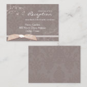 Cute Faux Ribbon Wedding Reception Informatiekaartje (Voorkant / Achterkant)