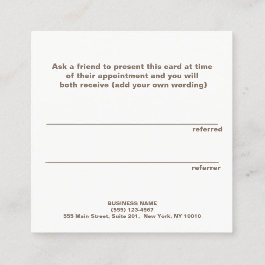 Cute Faux Rose Gold Sequin Beauté Salon Référence (Dos)