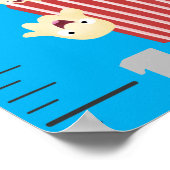 Cute favoriete cartoon-groeikaart poster (Hoek)