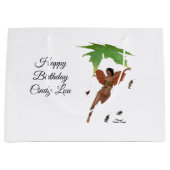 Cute Fée Avec Ailes Brown Sac Cadeau (Devant)