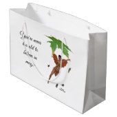 Cute Fée Avec Ailes Brown Sac Cadeau (Dos Angle)