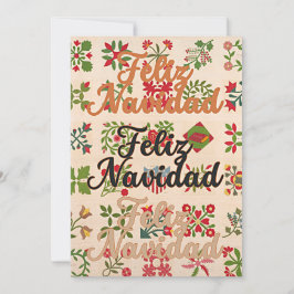 Cute feliz navidad christmas feestdagenkaart