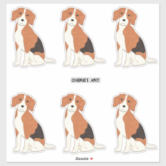 Cute Felt Kijk Beagle Dogs Sticker (Vel)