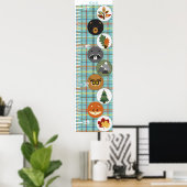 Cute Felt Woodland Animals Poster (Thuiskantoor)