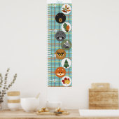 Cute Felt Woodland Animals Poster (Keuken)