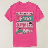 Cute Femboy Anime Gaming & Ramen Design Sissy Man T-shirt (Design voorkant)