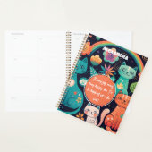 Cute Feminine Boho Style Chats, Fleurs, Arc-en-cie (Devant avec enveloppe)