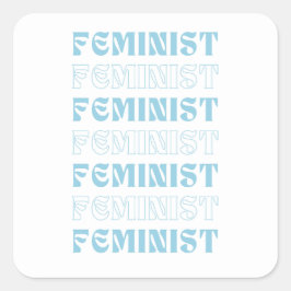 Cute Feminist Vierkante Sticker