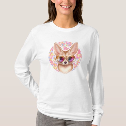 Cute Fennec Fox T-shirt (Voorkant)