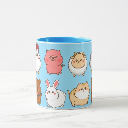 Cute ferme animaux Mug (Centre)