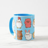 Cute ferme animaux Mug (Devant gauche)