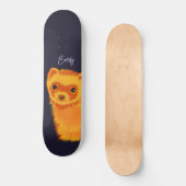 Cute ferret art ferret mam name skateboard (Voorkant)