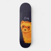 Cute ferret art ferret mam name skateboard (Voorkant)