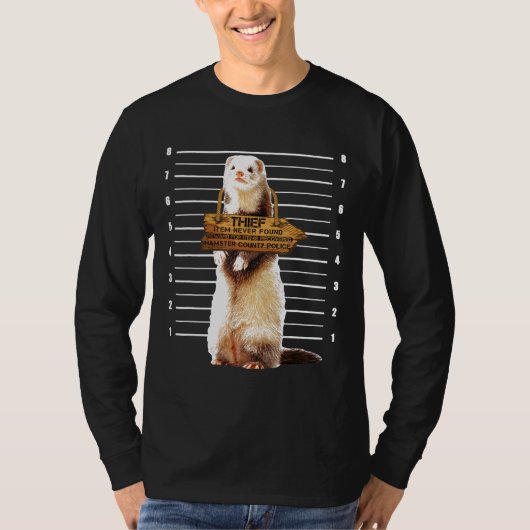 Cute Ferret Thief Animals T-shirt (Voorkant)