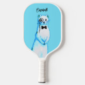 Cute Ferret Waterverf Funny Animal Name Pickleball Paddle (Achterkant)