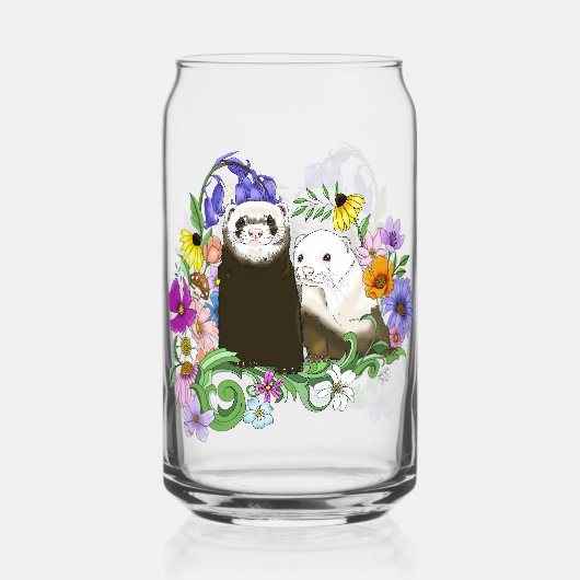 Cute Ferrets Floral (Verso)