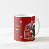 Cute Festival Leonberger Père Noël Mug (Devant droit)