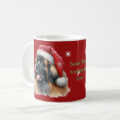 Cute Festival Leonberger Père Noël Mug (Devant gauche)