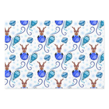 Cute Festive Blue Christmas Reindeer