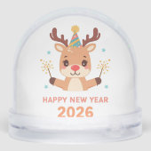 cute festive happy new year 2026 snow globe (Arrière)