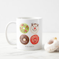 Cute Festive kerstdonuts, gepersonaliseerd