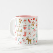 Cute Festive Oh ce qui est amusant Noël Mug (Devant gauche)