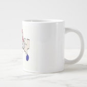 Cute Festive Reindeer Extra Grote Beker (Rechts)