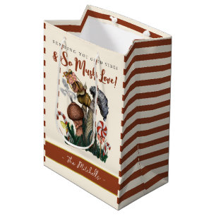 Cute Festive Snail Merry Magic Mushroom Kerstmis Medium Cadeauzakje