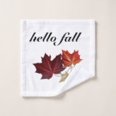 Cute Feuille d'érable automne automne  (Gant de toilette)