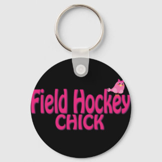 Cute Field Hockey Chick Design Sleutelhanger
