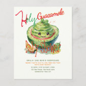 Cute Fiesta Holy Guacamole Baby Shower BEGROTING (Voorkant)