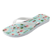 Cute Fiesta Llama & Cactus Pattern Teenslippers (Schuin)